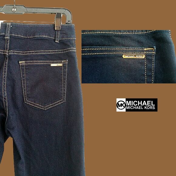 MICHAEL Michael Kors NEW Y2K SELMA High Rise Slim FLARE Leg Jean 8 - Picture 8 of 12